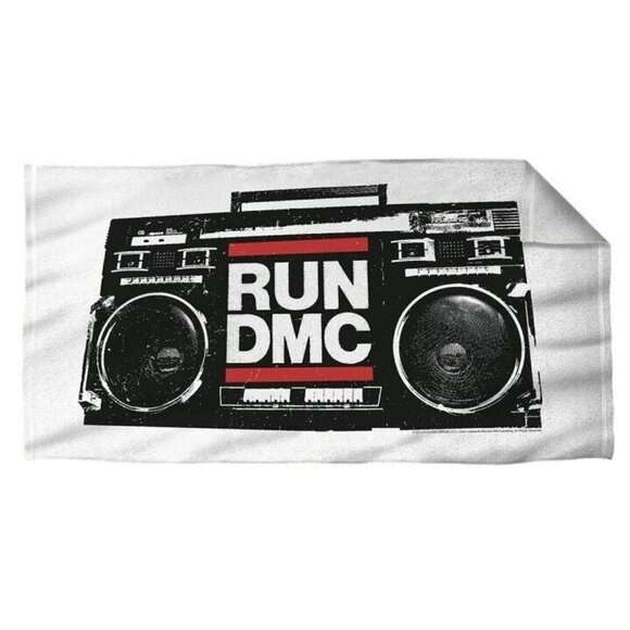 New Run DMC Beach Bath Pool Gift Towel Rap Hip Hop Boombox Jam Master Jay Rapper - Picture 1 of 2